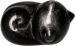Silver Sheen Obsidian Cat 13.6mm