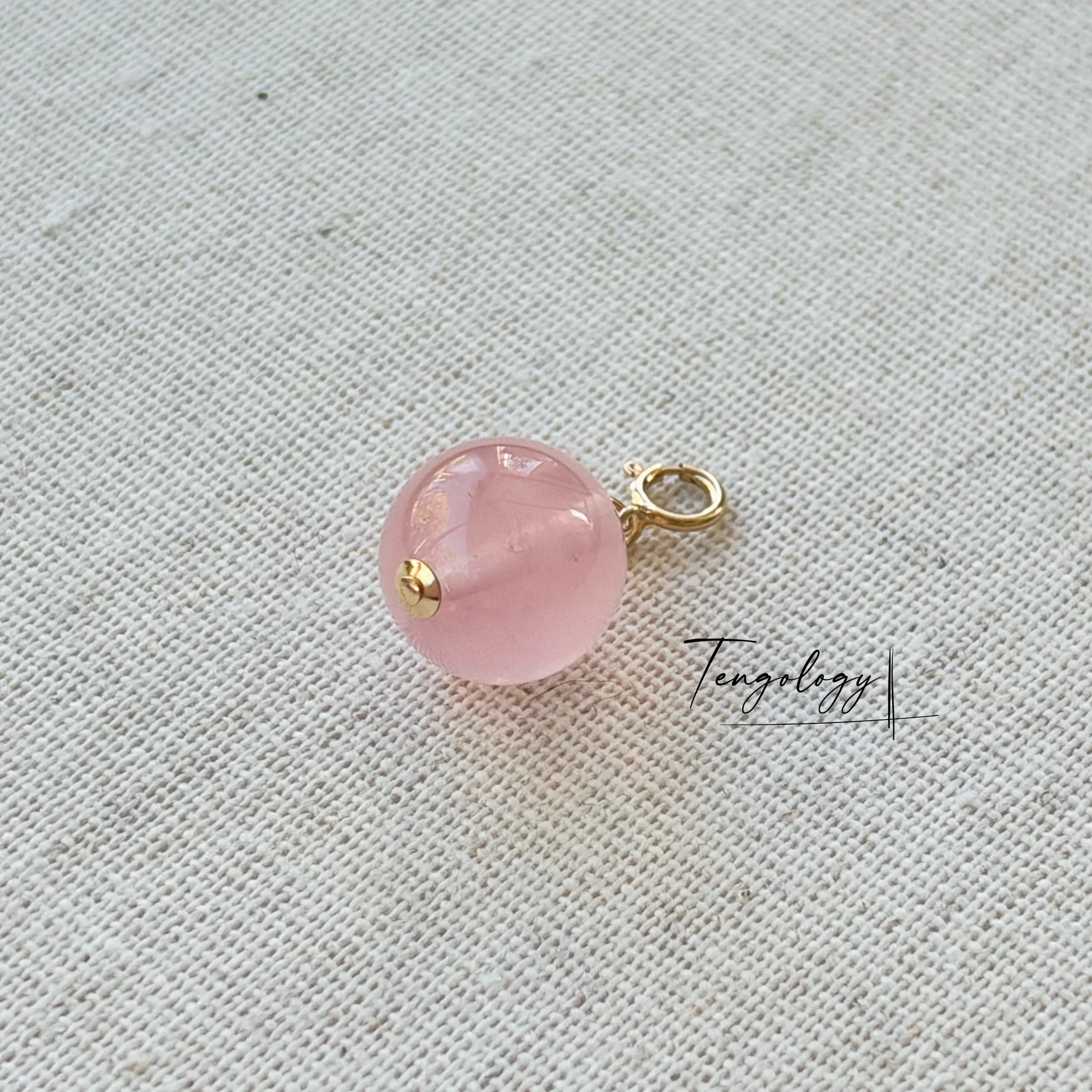 Planet — Rose Quartz crystal charm