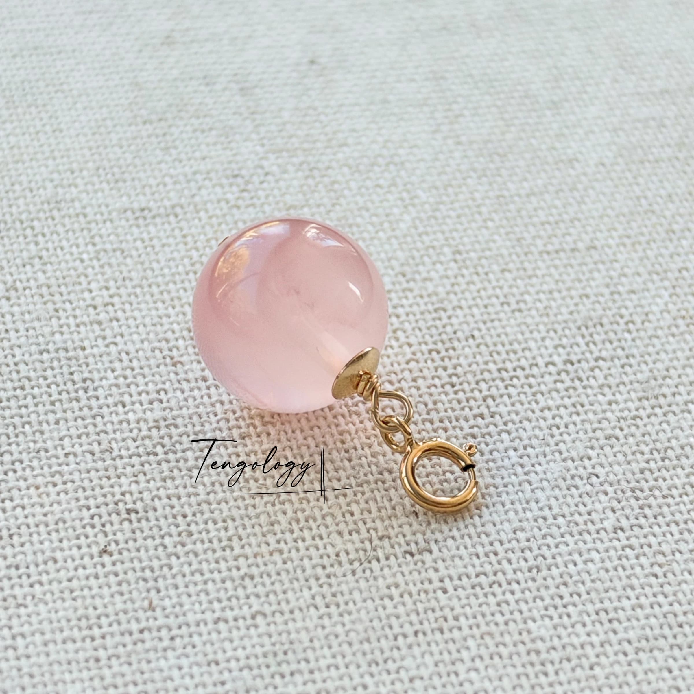 Planets crystal charm with gold-filled fittings