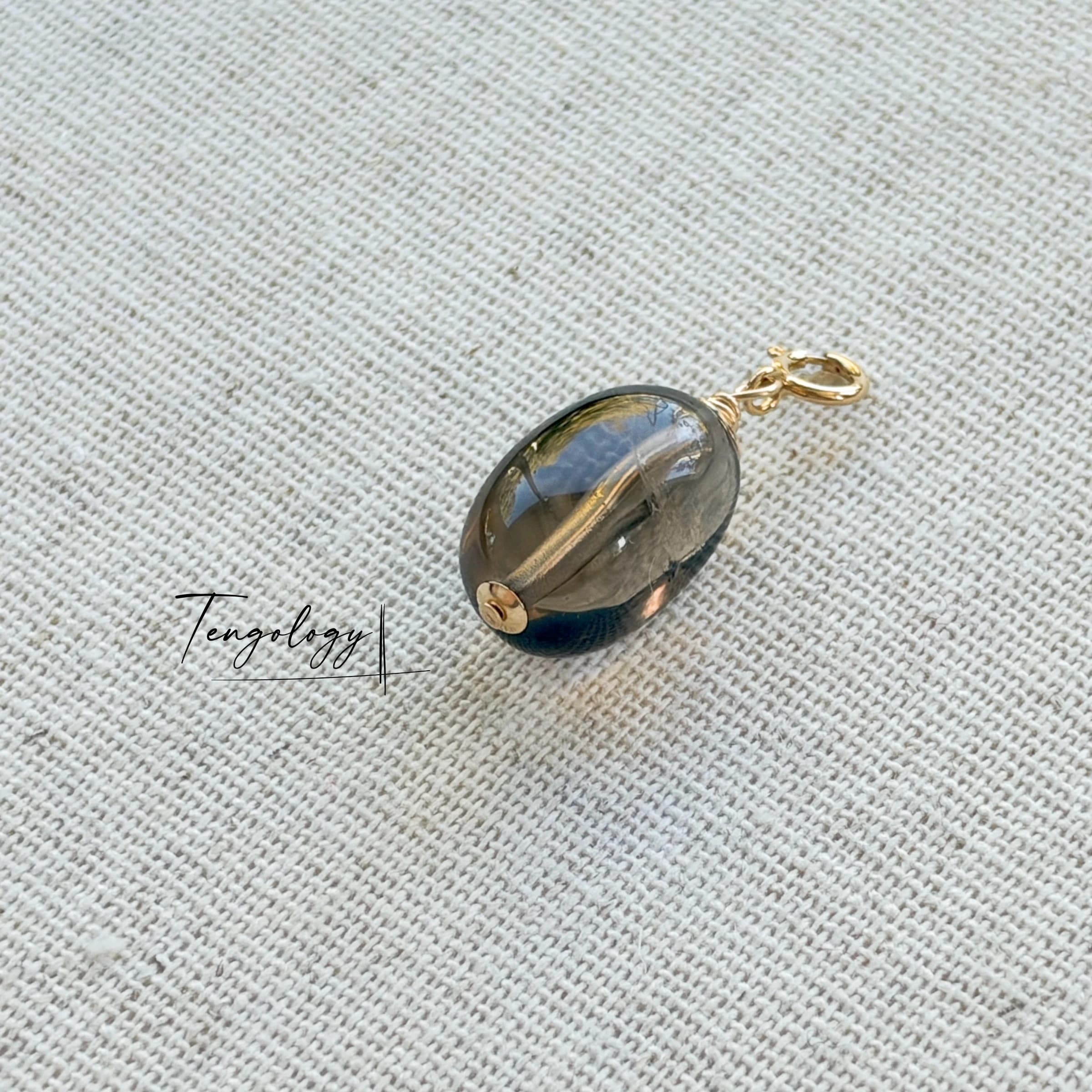 Asteroid — Smoky Quartz crystal charm