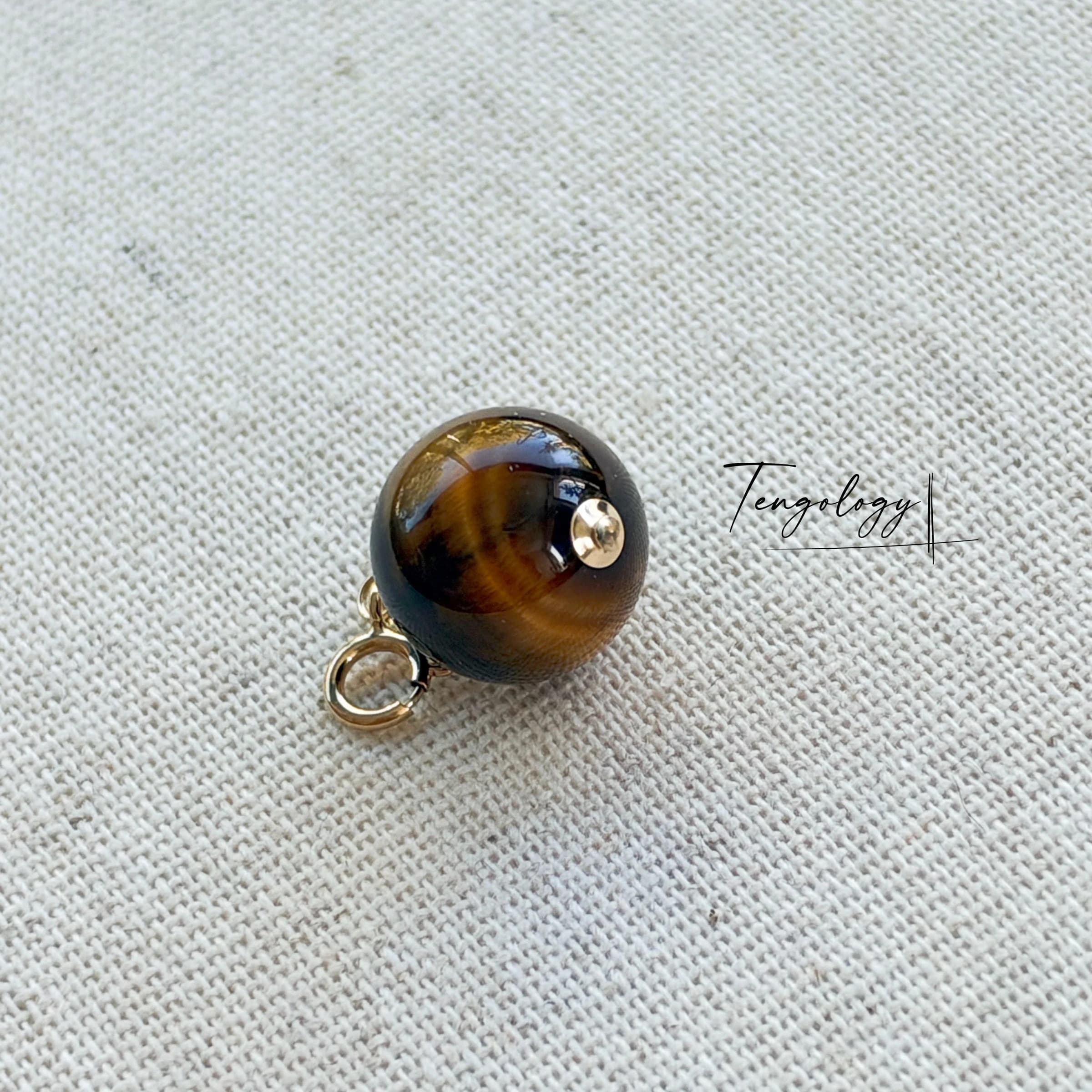 Planet — Tiger’s Eye crystal charm