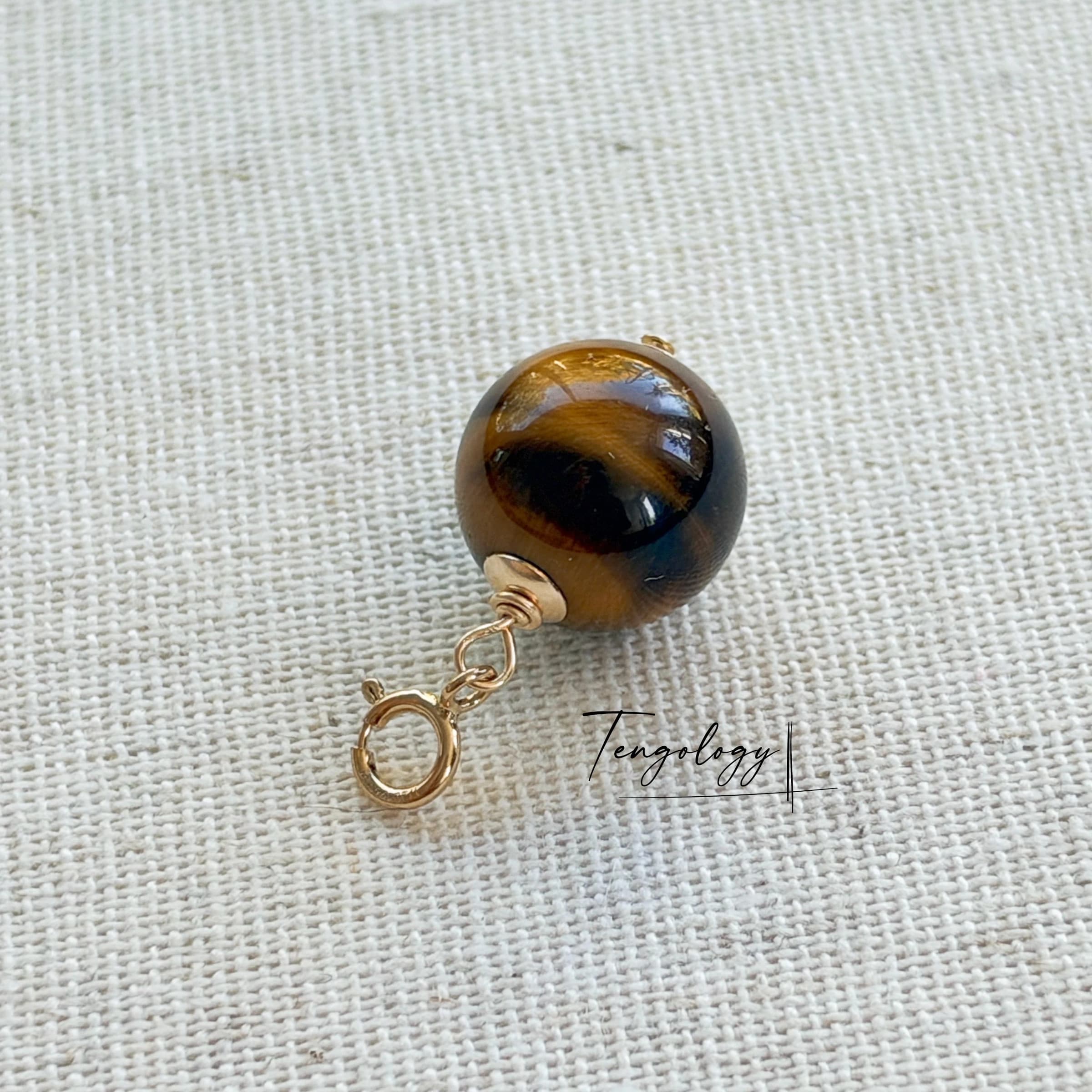 Planet — Tiger’s Eye crystal charm