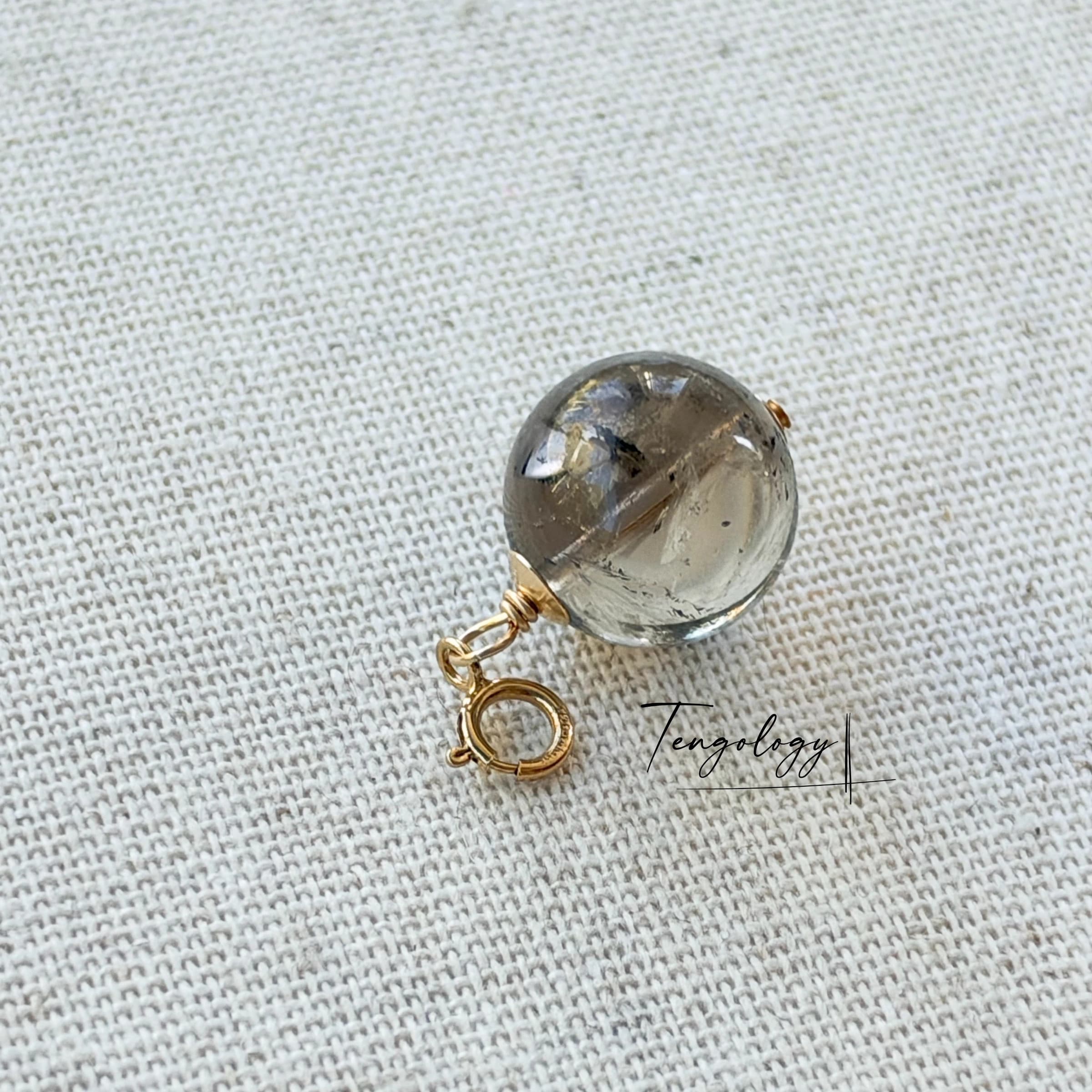 Planet — Smoky Quartz crystal charm