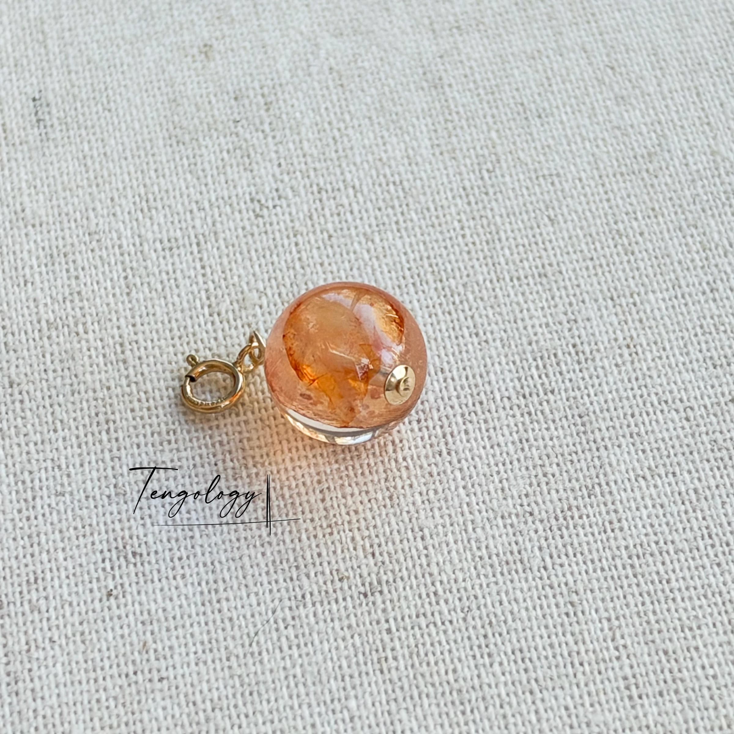 Planet — Red Hematoid Quartz crystal charm