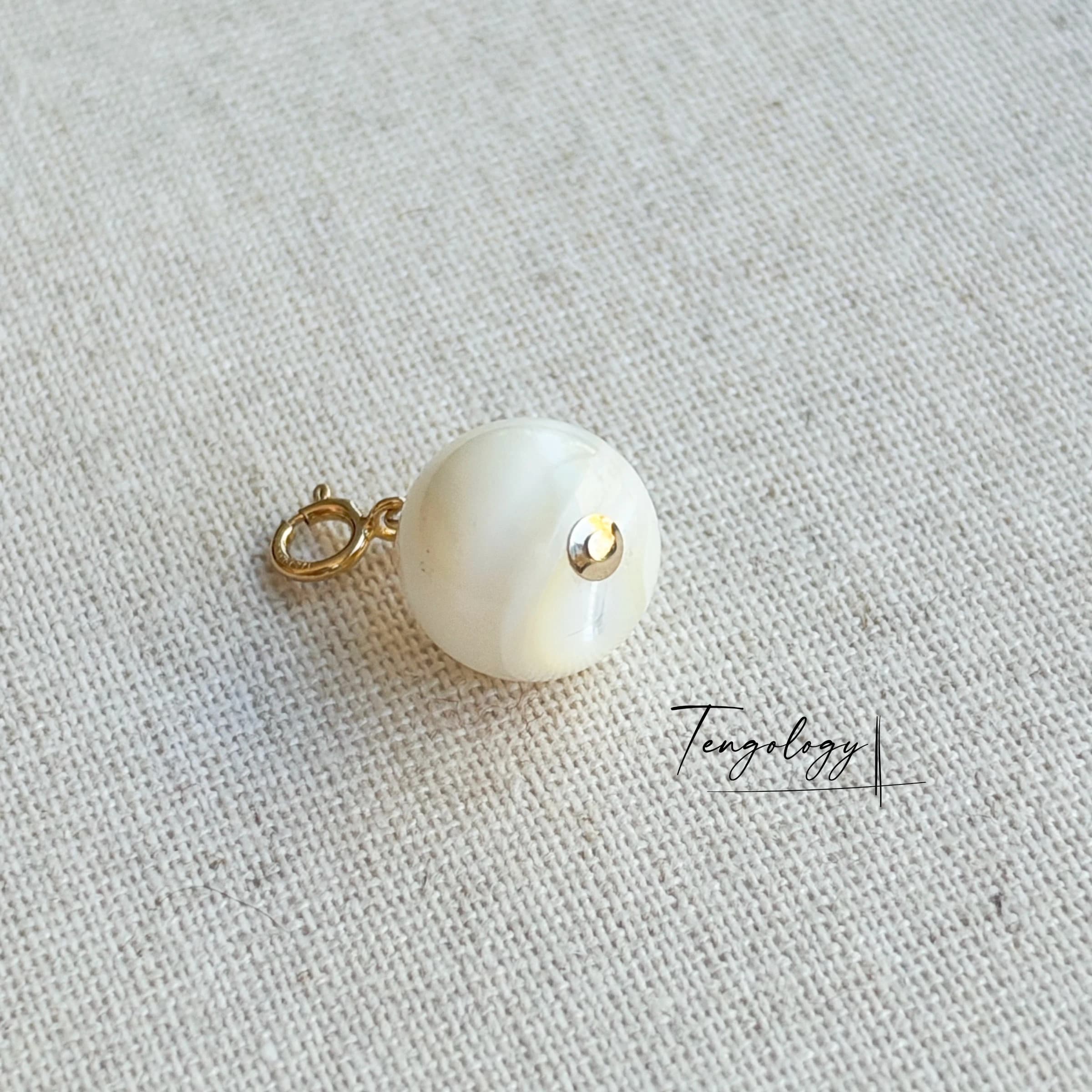 Planet — Mother of Pearl bracelet charm