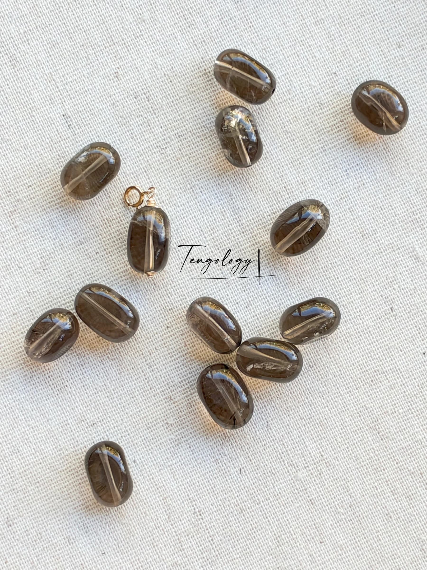 Asteroid — Smoky Quartz crystal charm