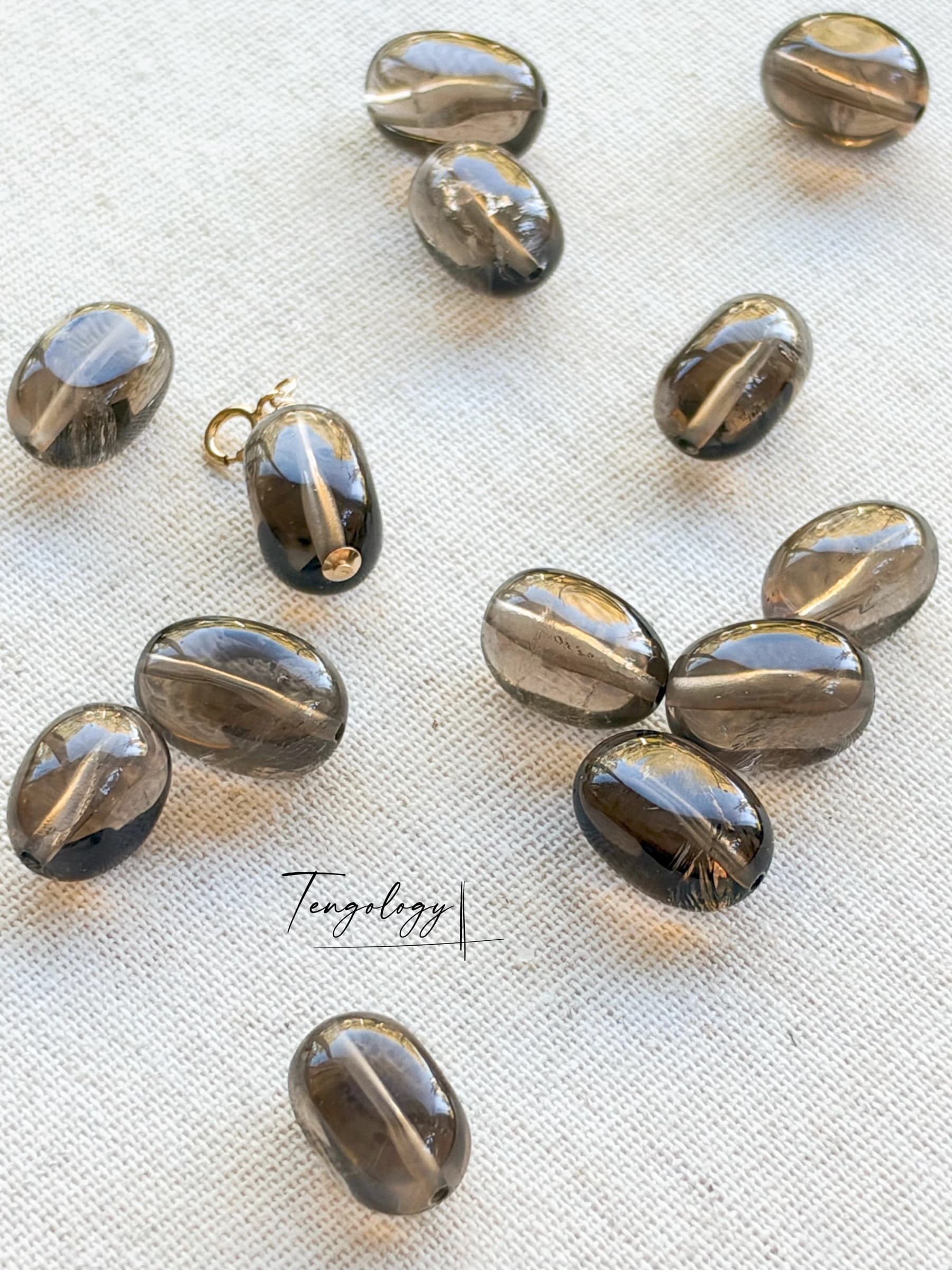Asteroid — Smoky Quartz crystal charm