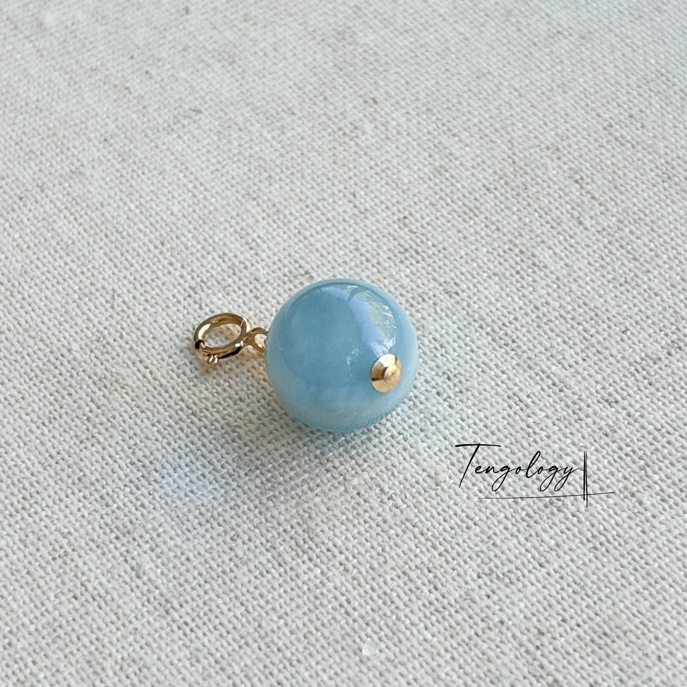 Planet — Aquamarine crystal charm