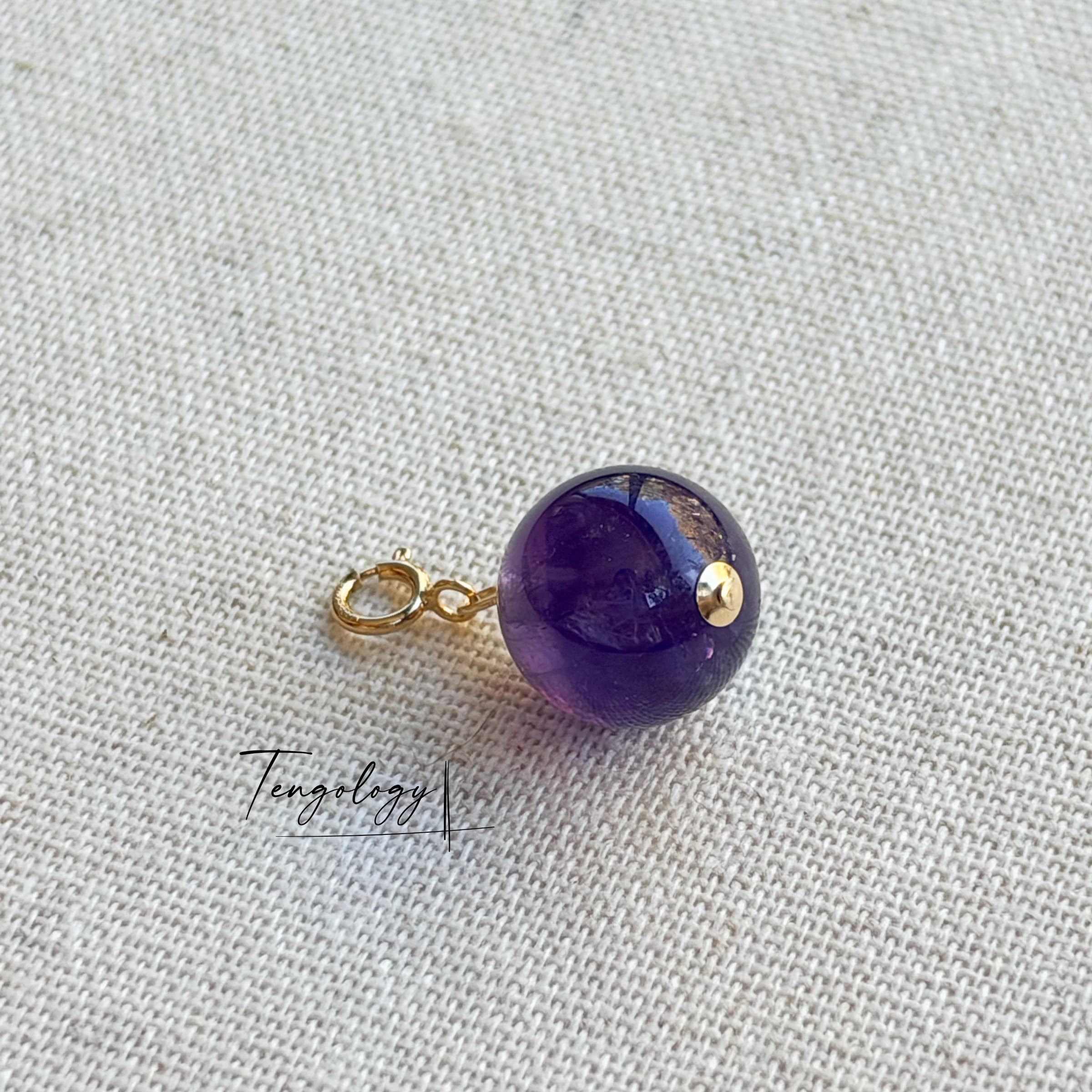Planet — Amethyst crystal charm
