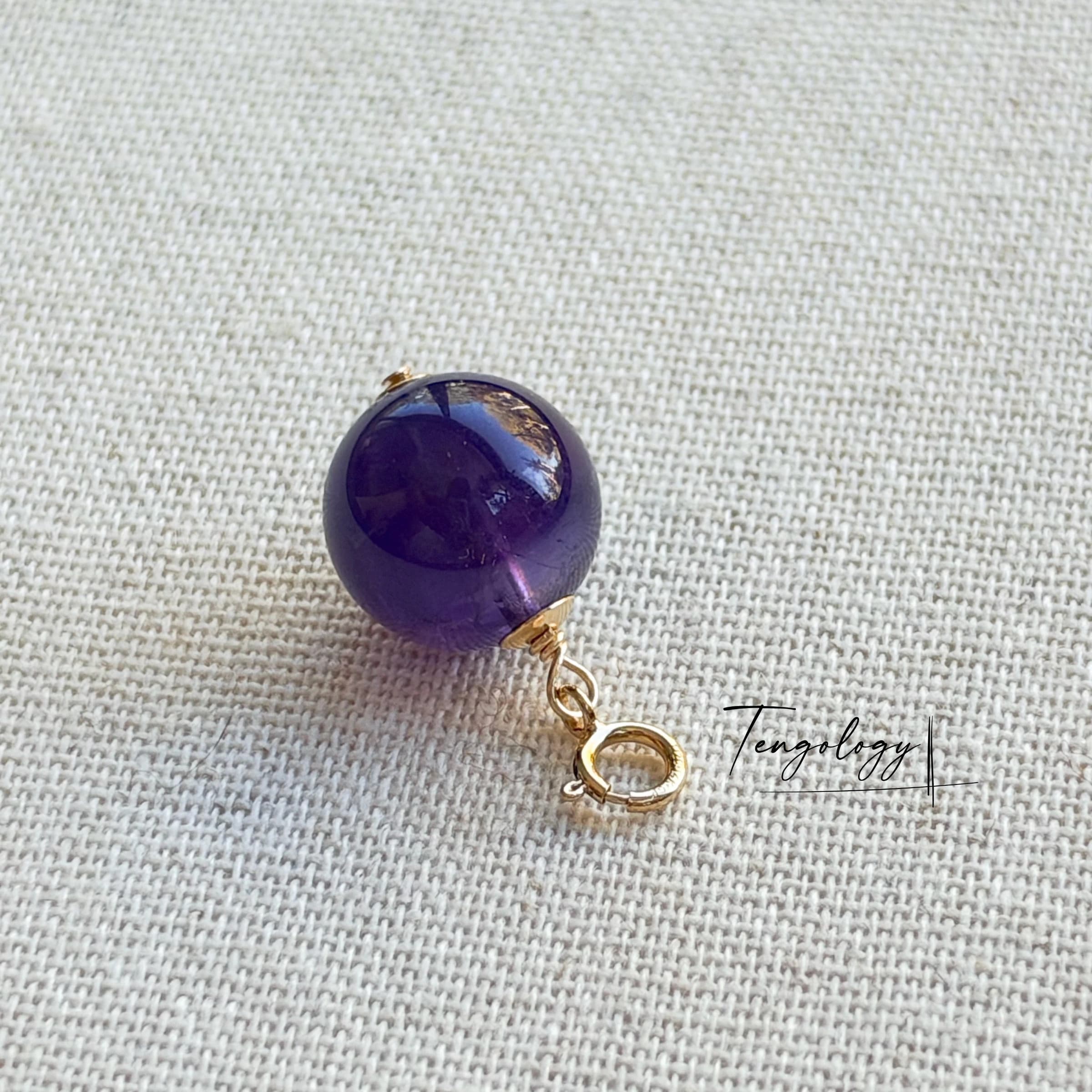 Planet — Amethyst crystal charm