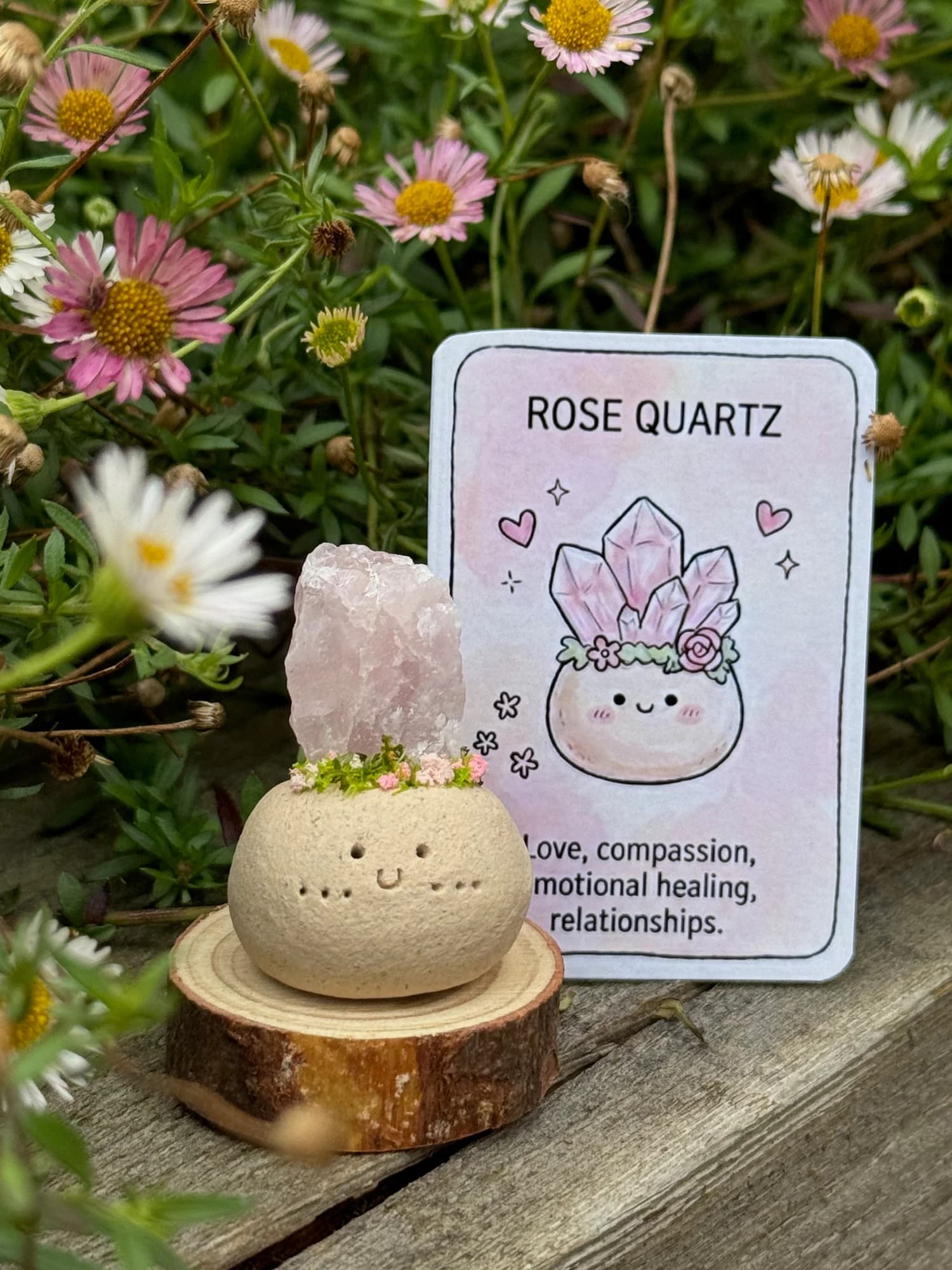 Mini Rose Quartz Crysprout