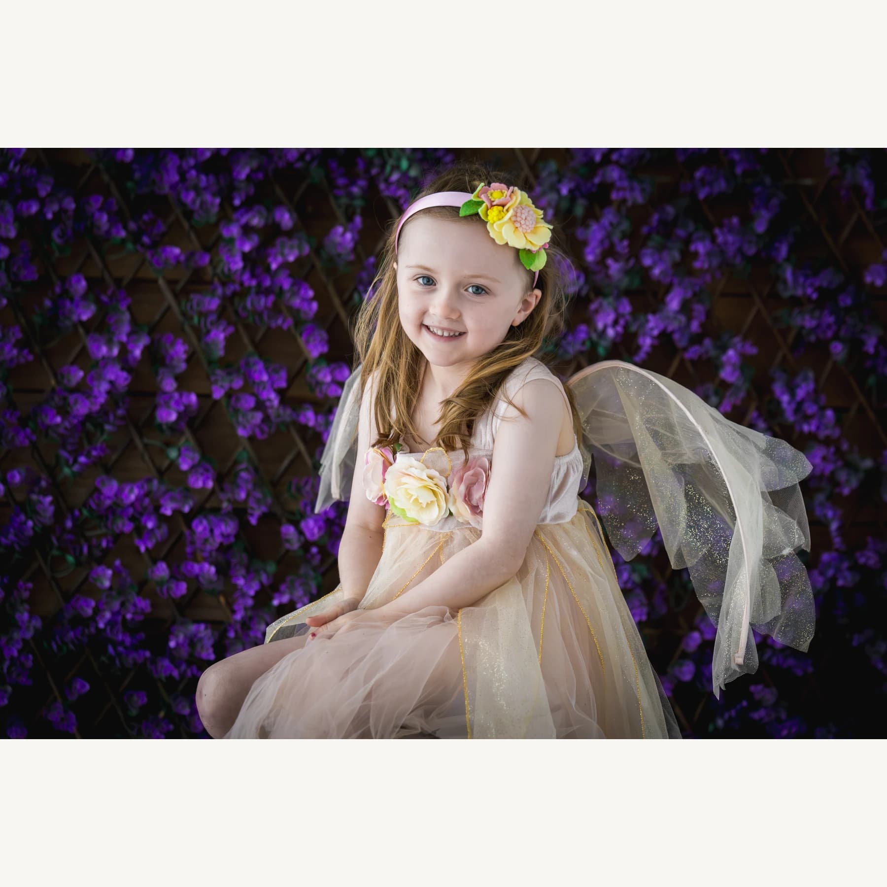 Felt Flower Garden Headband — model styling photograph