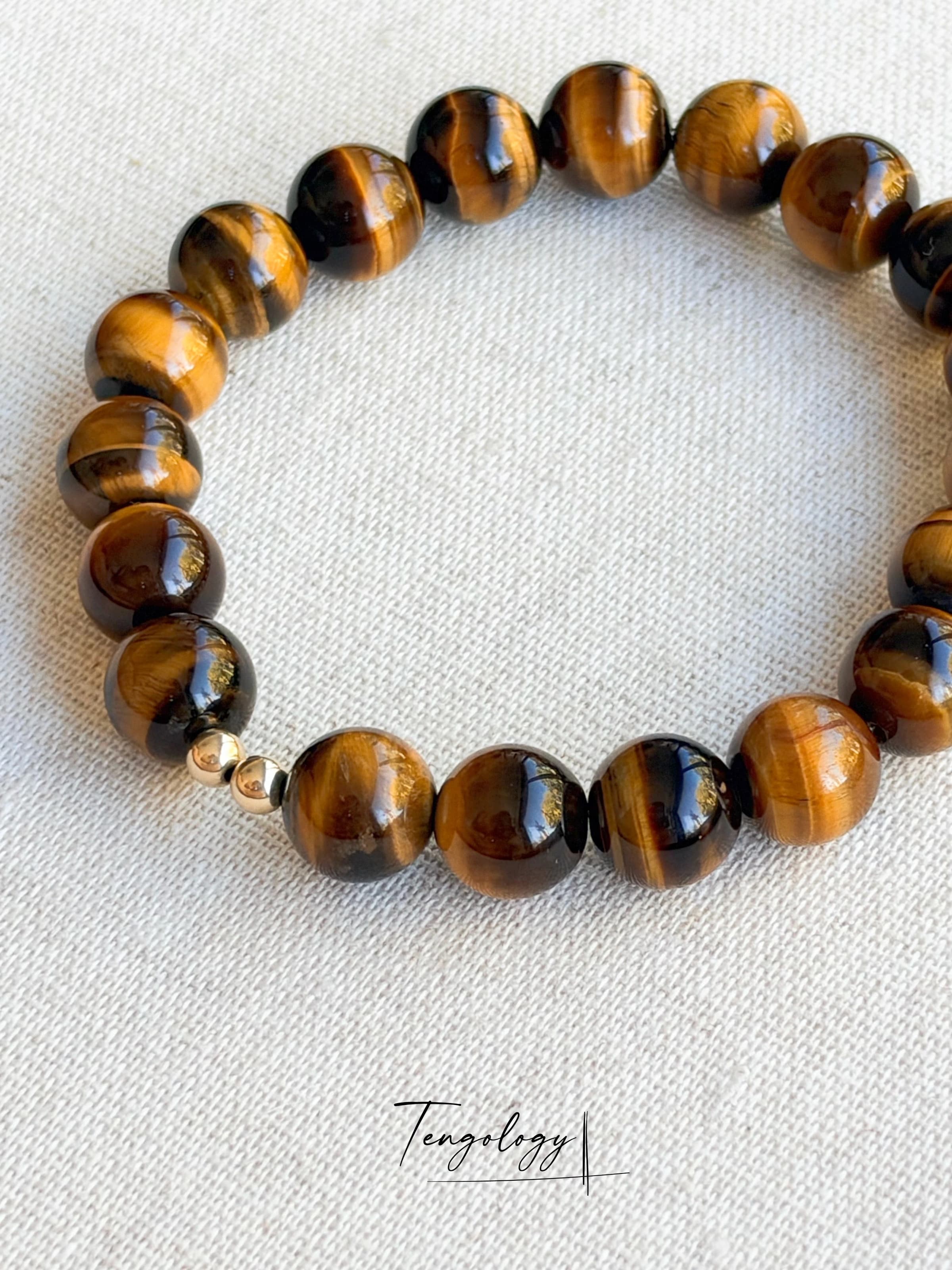 Orbit Grande — Tiger’s Eye crystal bracelet