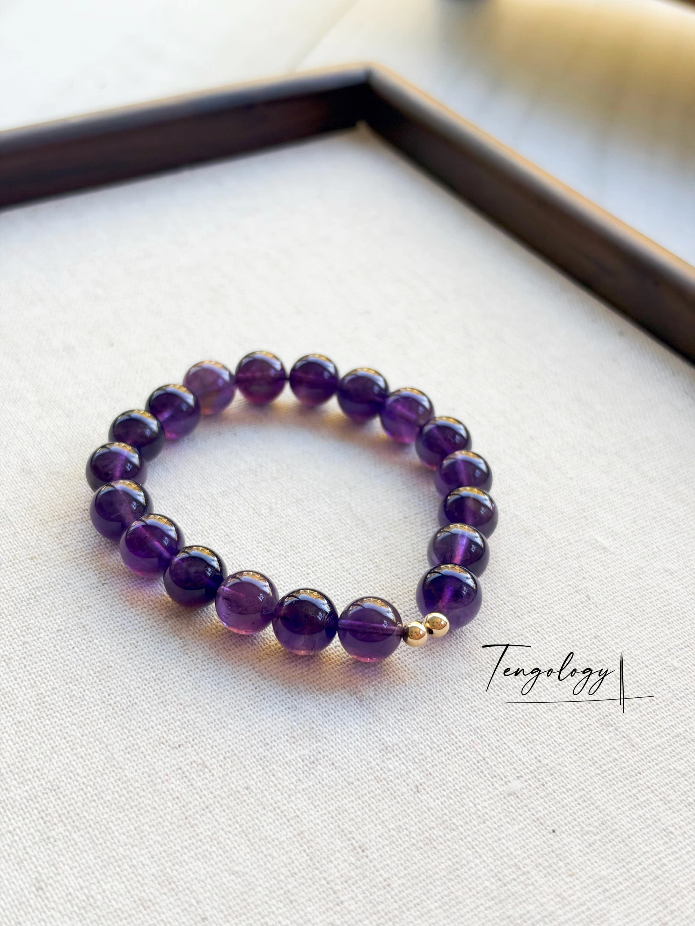 Orbit Grande — Amethyst crystal bracelet