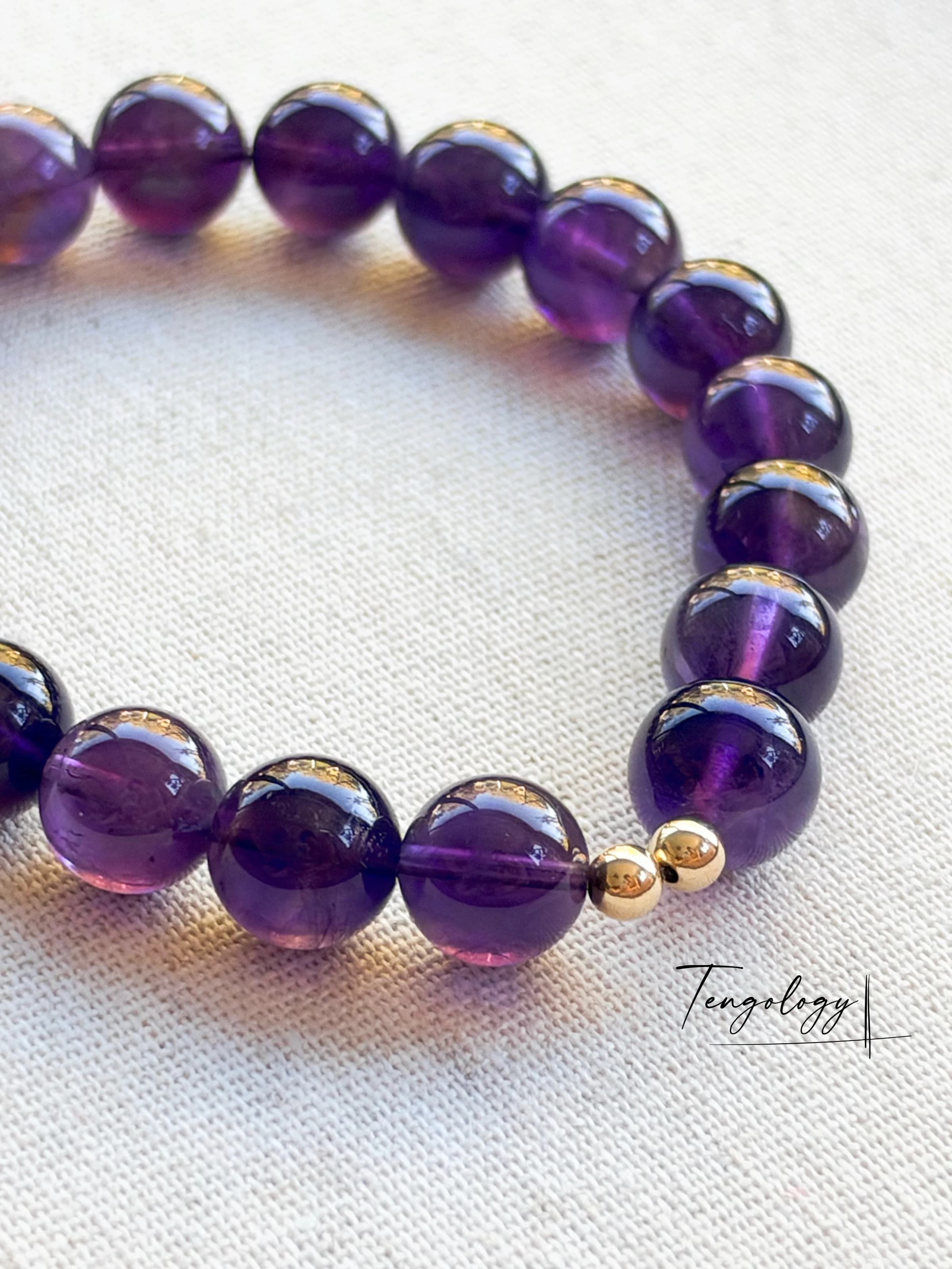Orbit Grande — Amethyst crystal bracelet