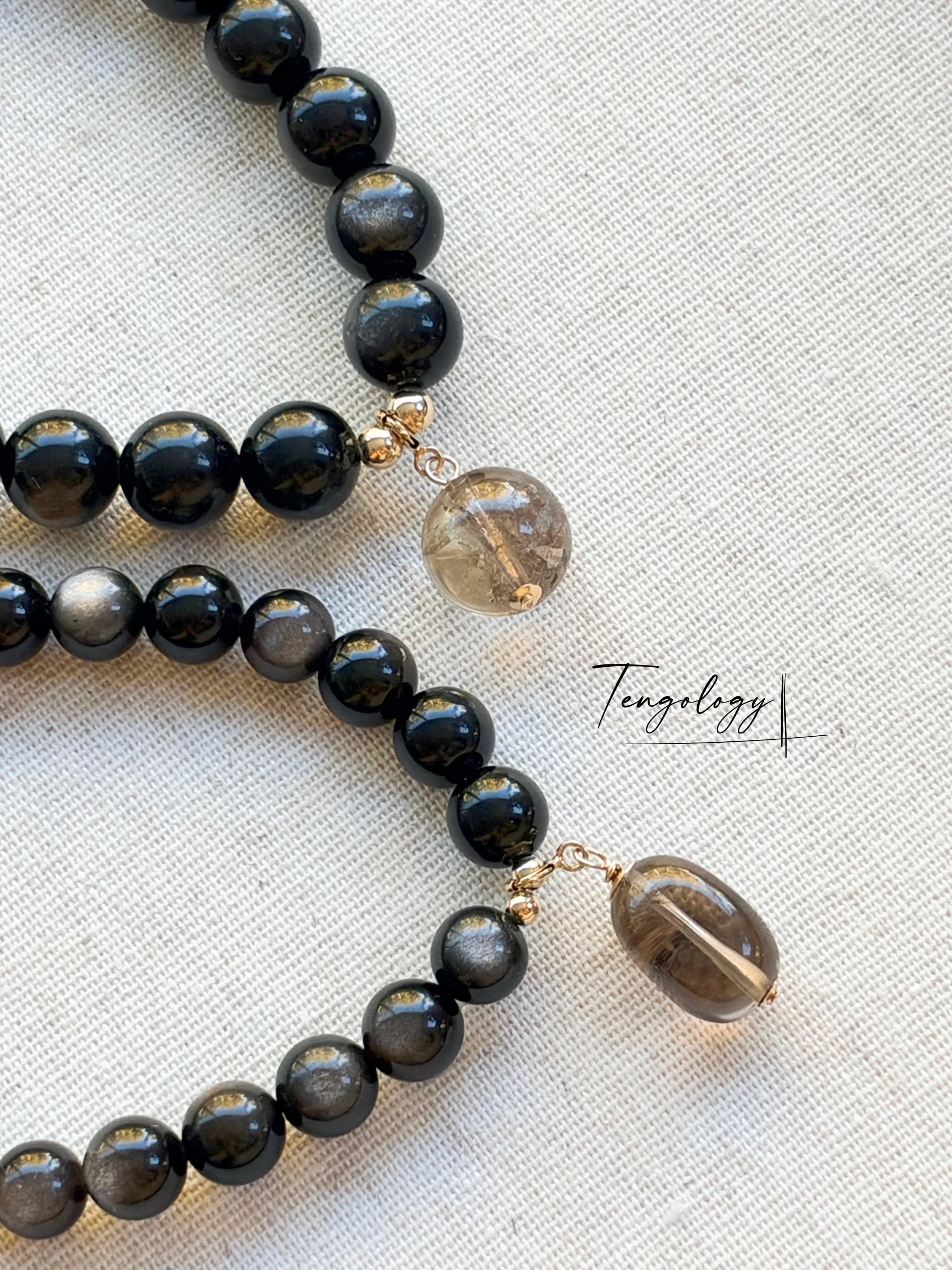 Pair with intention — Asteroid — Smoky Quartz pairing example. Bracelets and charms sold separately.