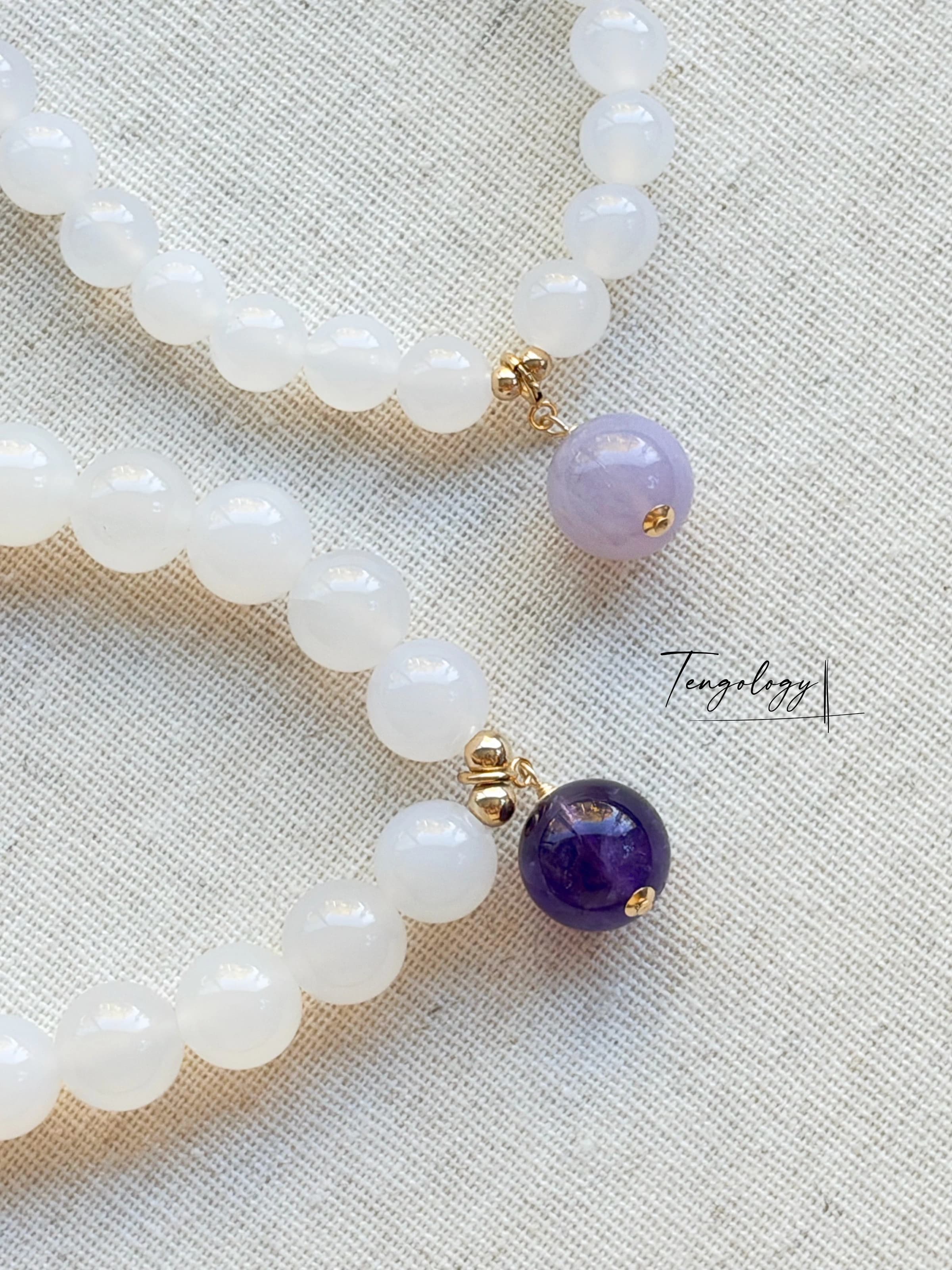 Pair with intention — Planet — Amethyst pairing example. Bracelets and charms sold separately.