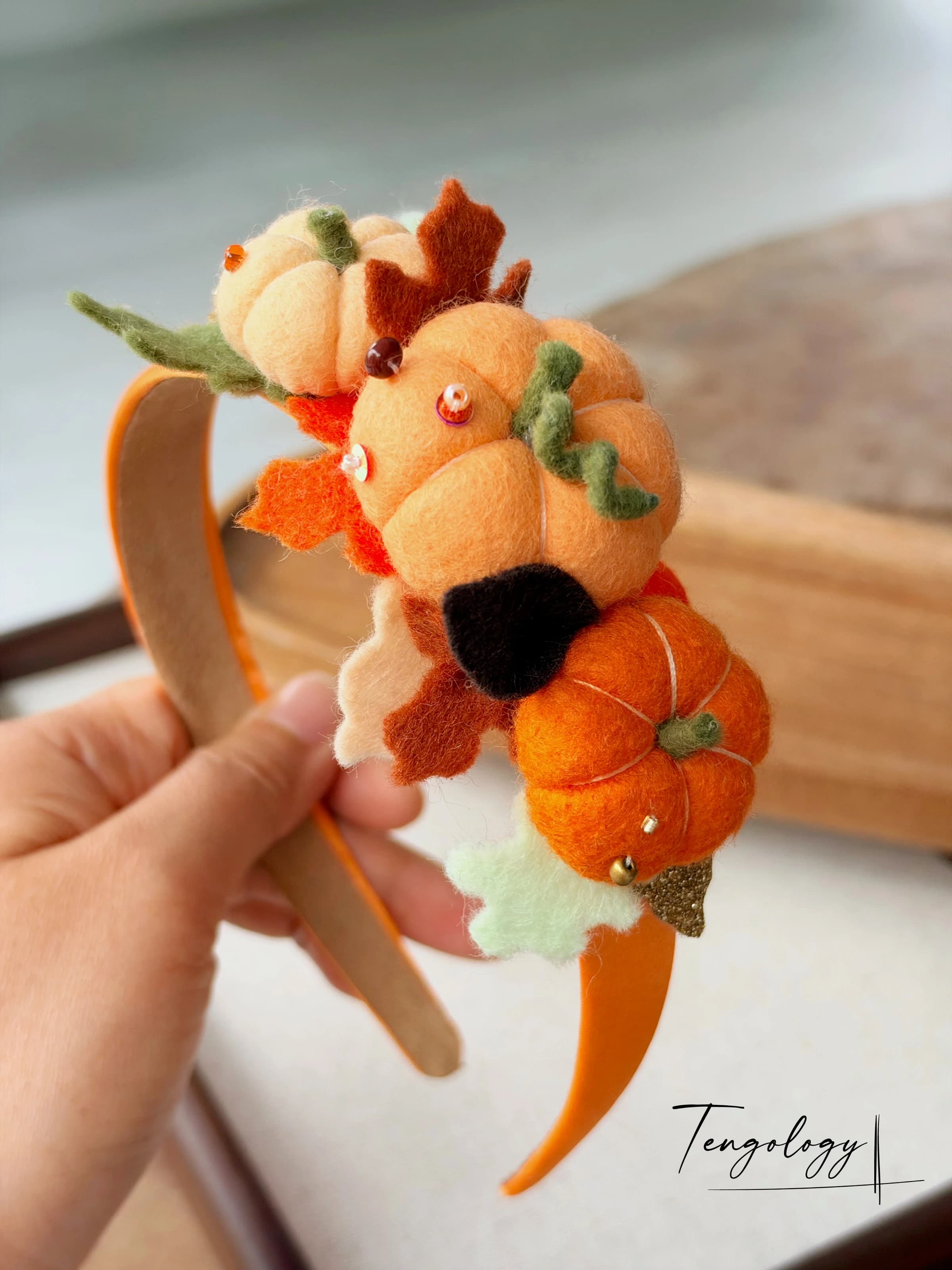 Pumpkin Garden Felt Headband