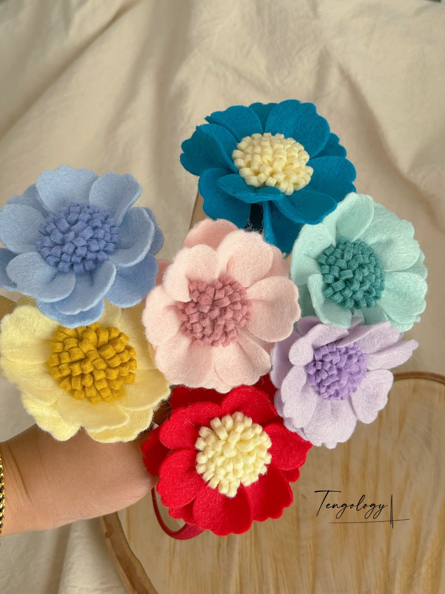 Single Flower Headband colour range (seven)
