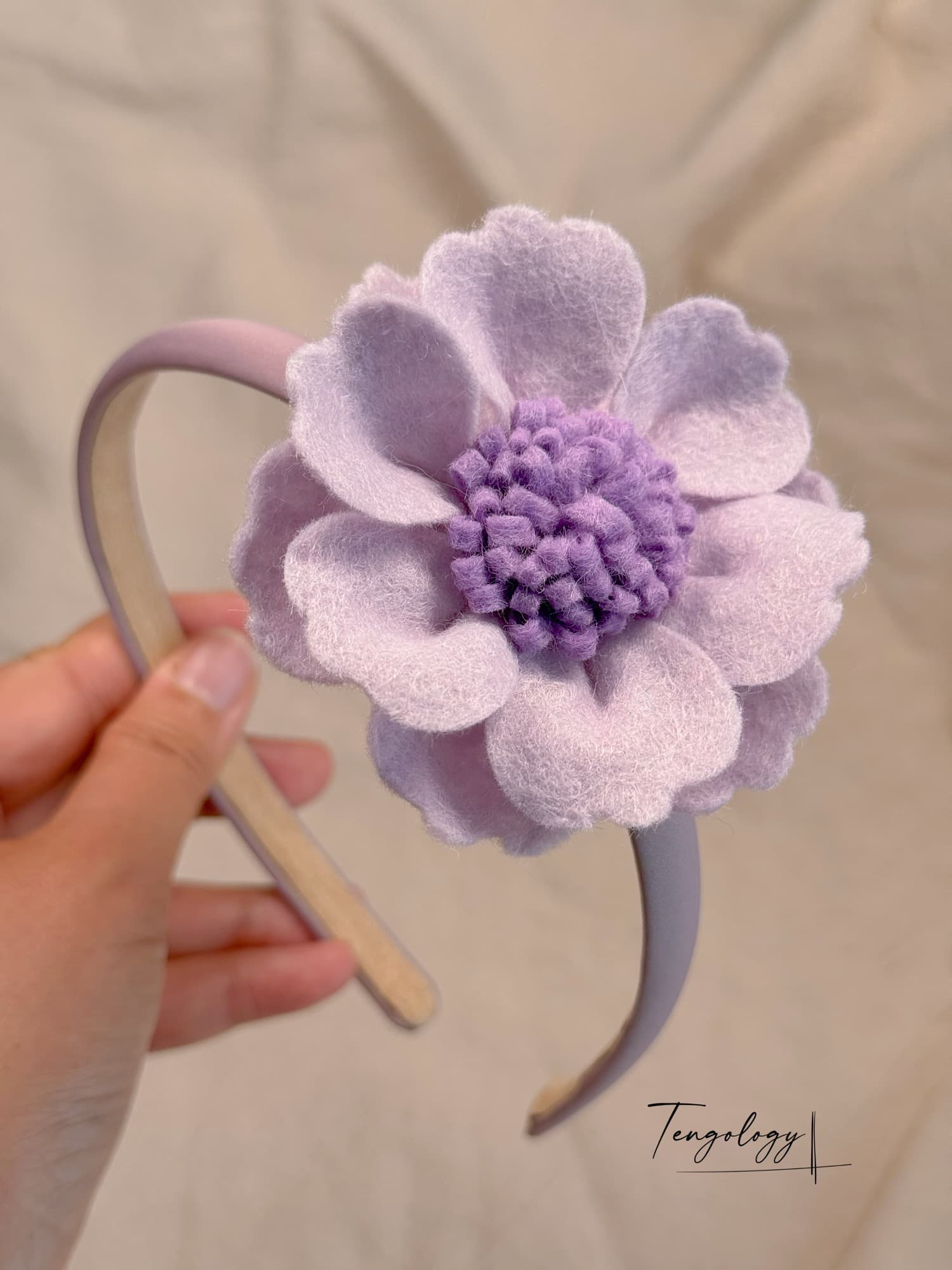 Single Flower Headband — Lavender