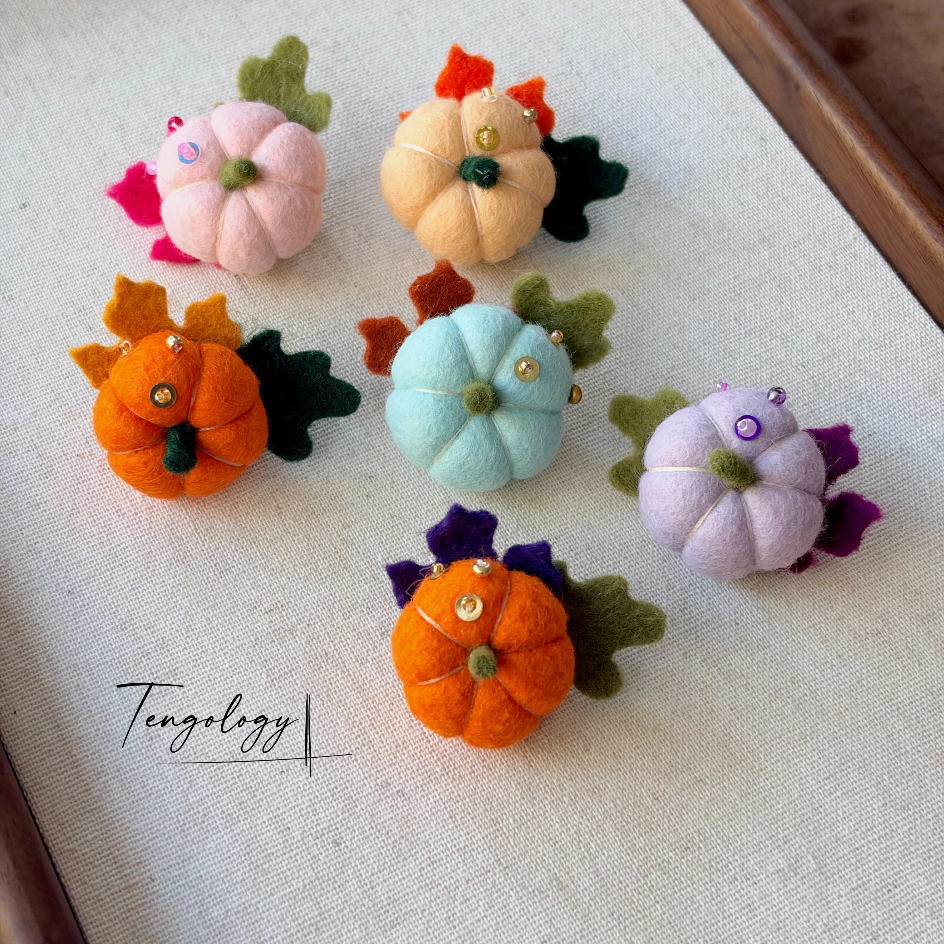 Single Pumpkin Brooch — colour collection
