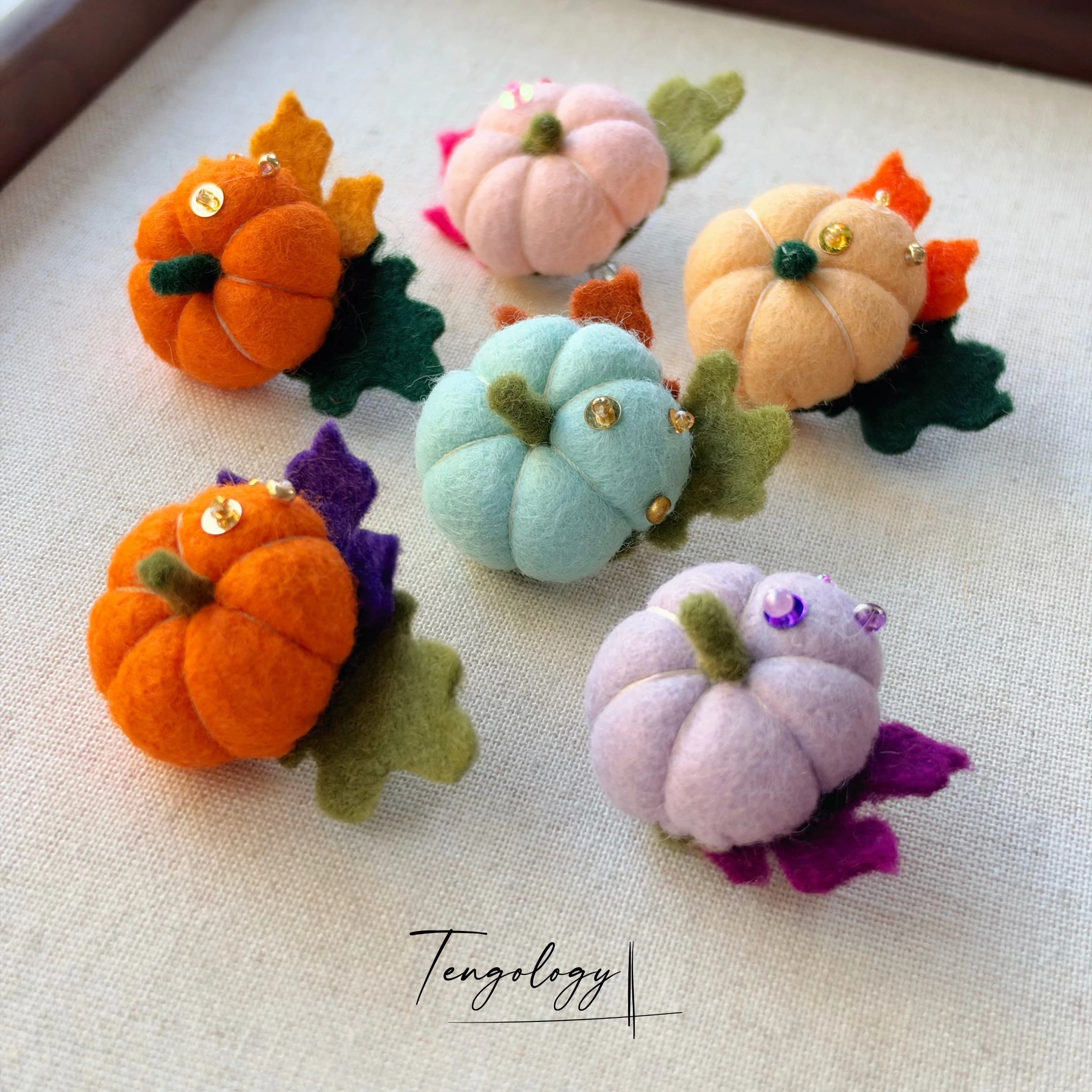 Single Pumpkin Brooch — colour collection