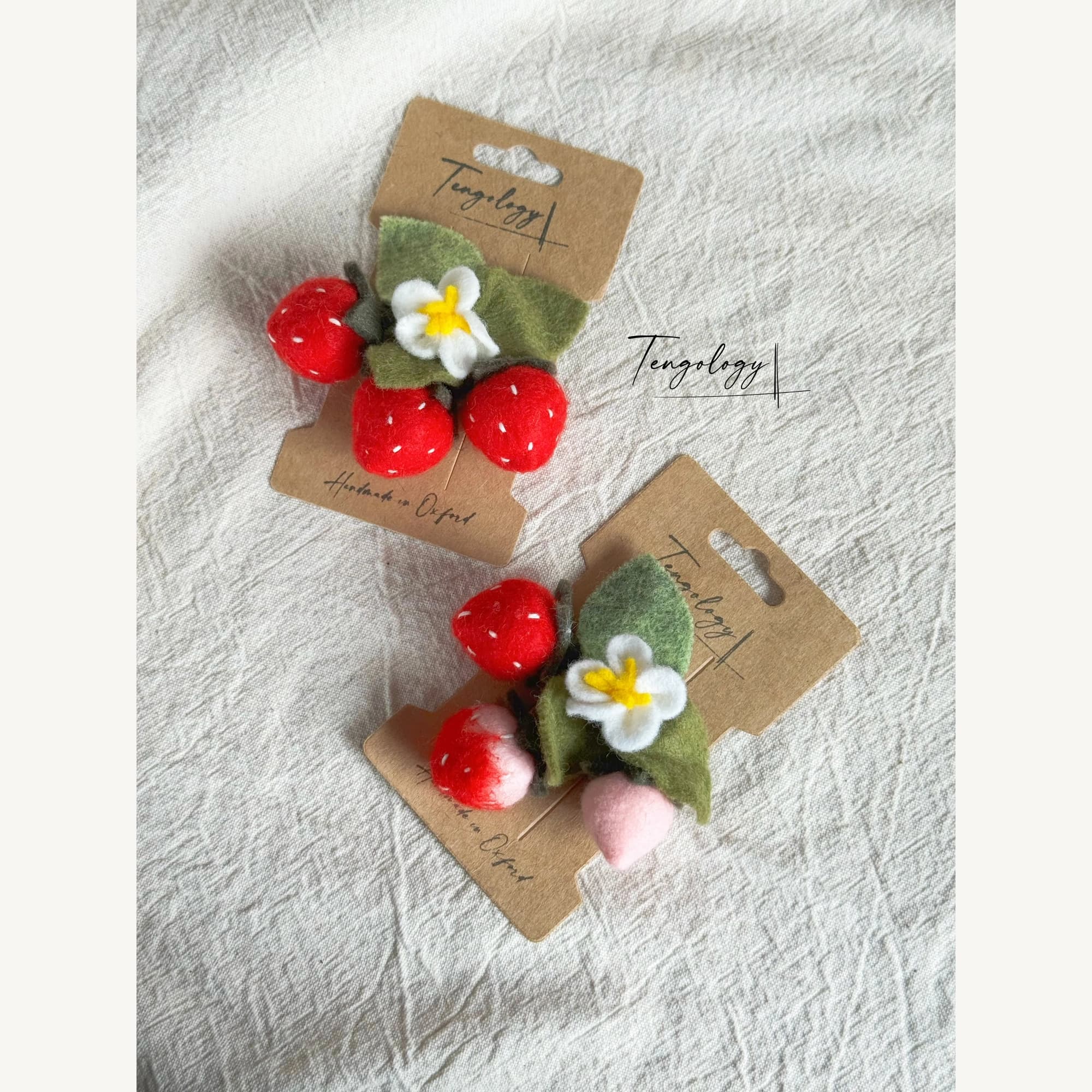 Strawberries Brooch — handmade felt brooch