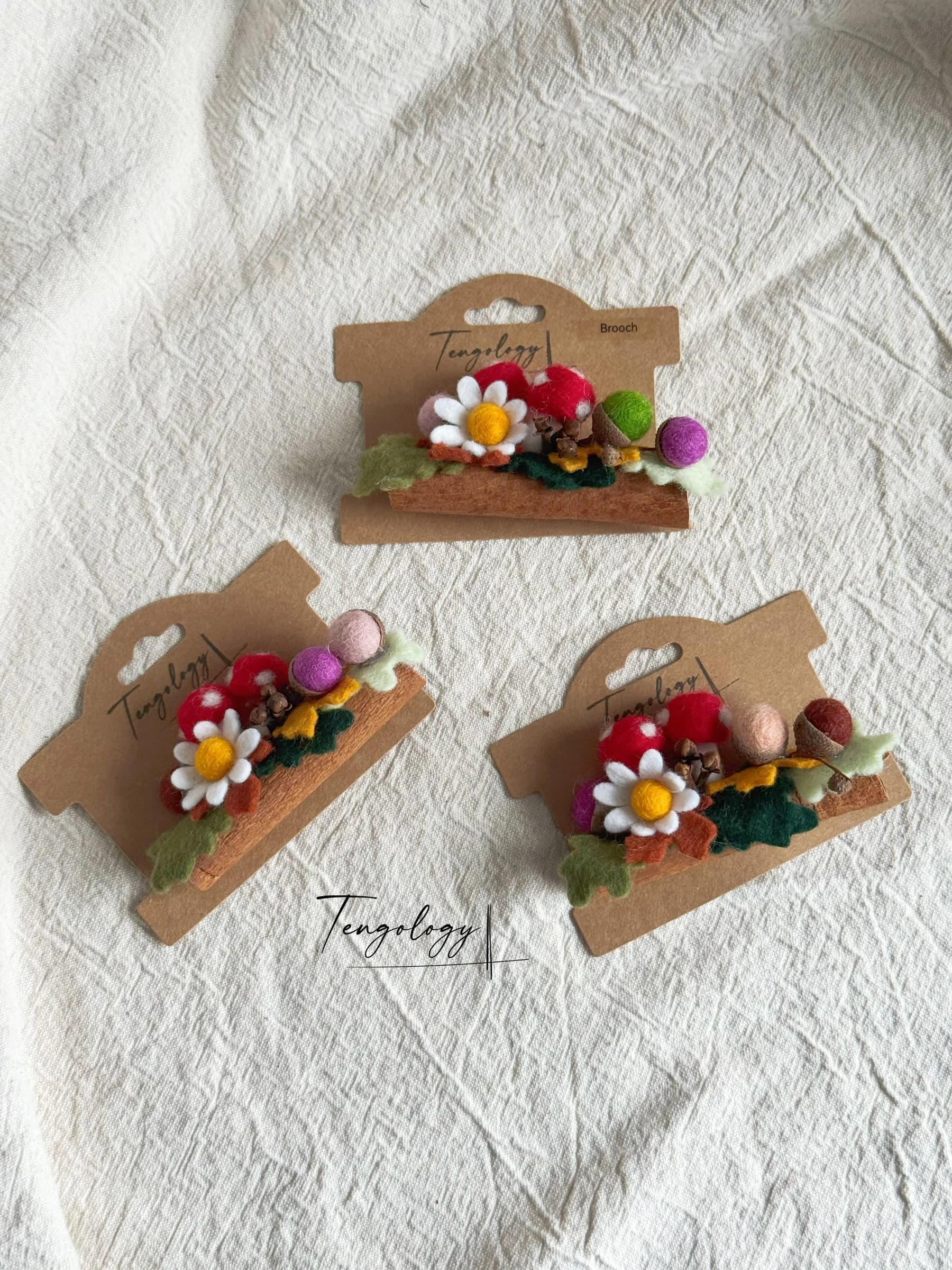 Woodland Toadstool Felt Brooch