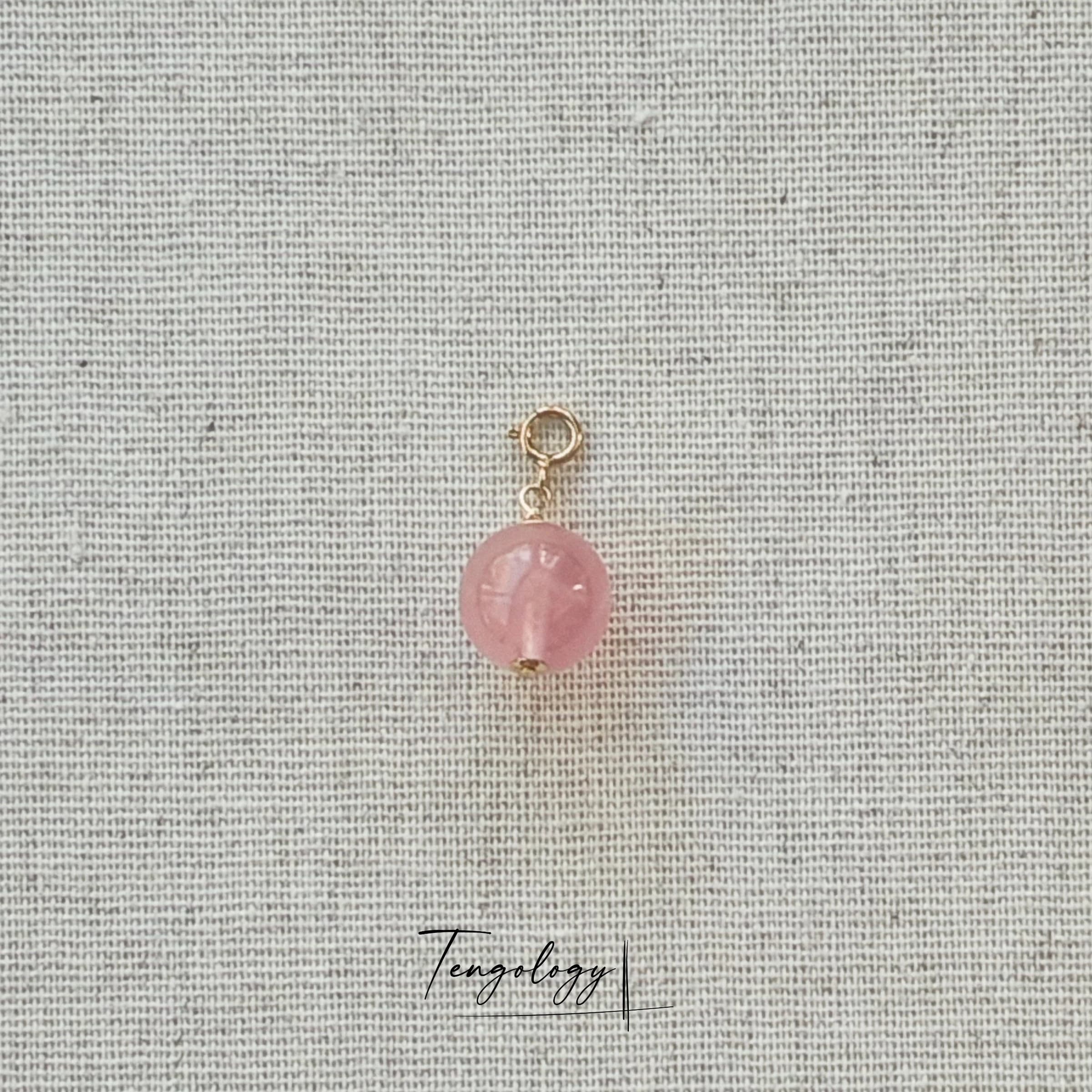 Planet — Rose Quartz crystal charm
