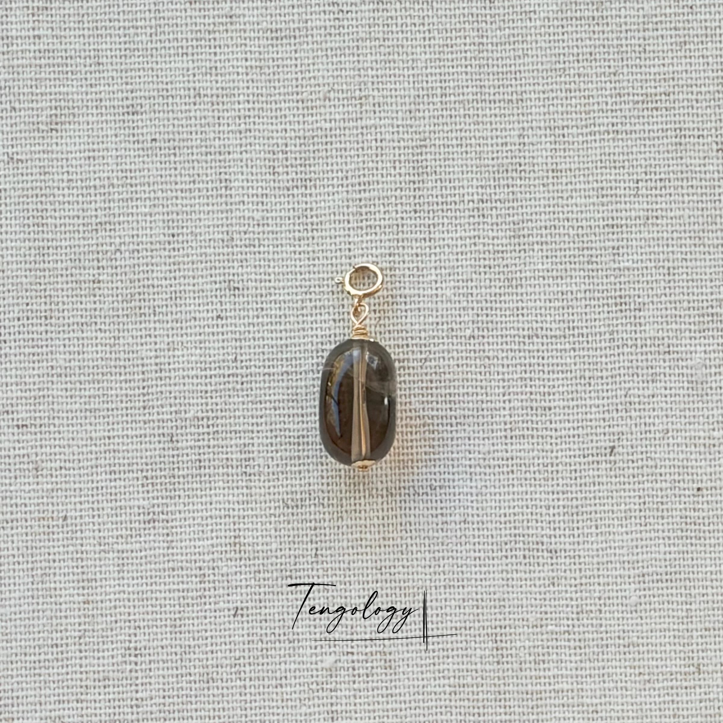 Asteroid — Smoky Quartz crystal charm