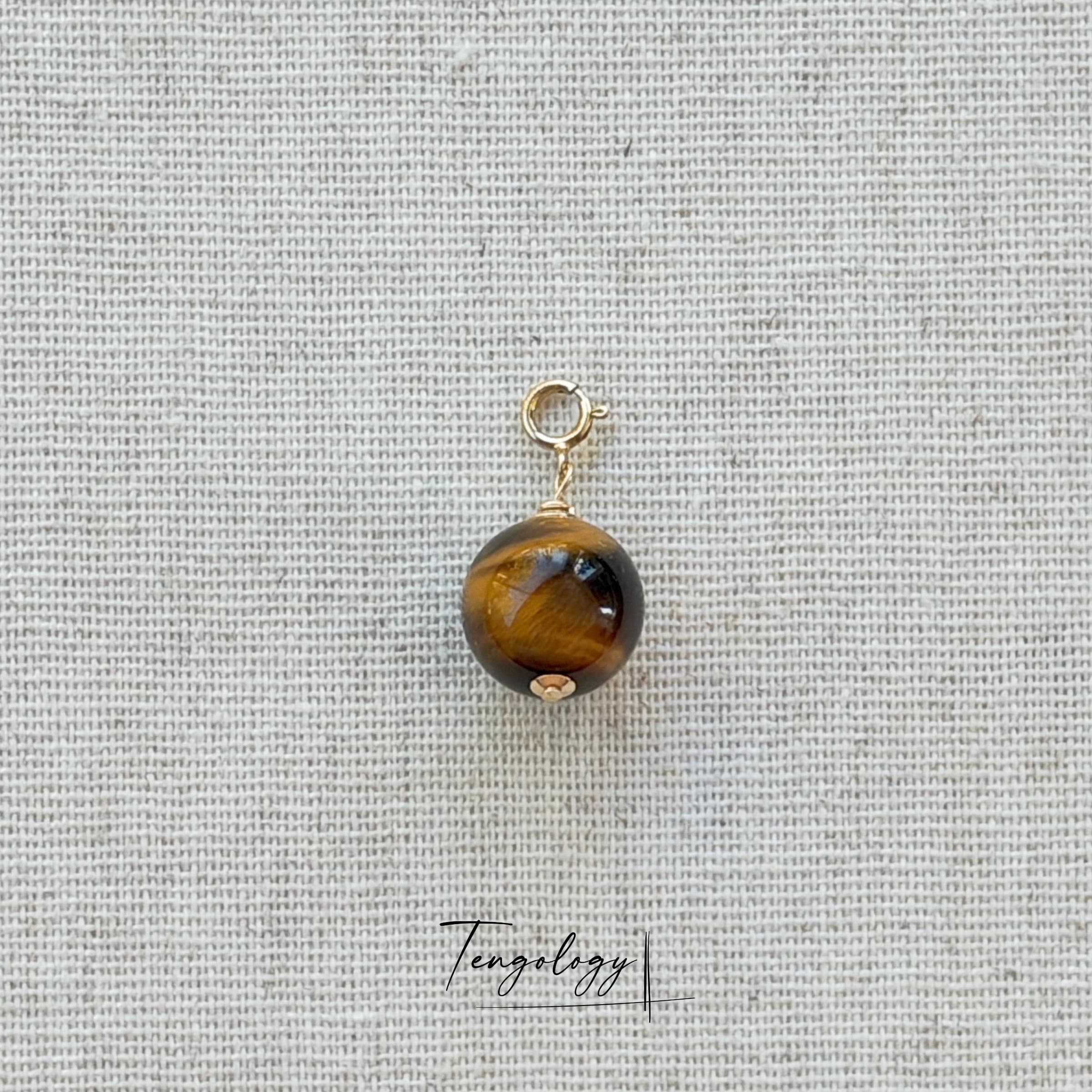 Planet — Tiger’s Eye crystal charm