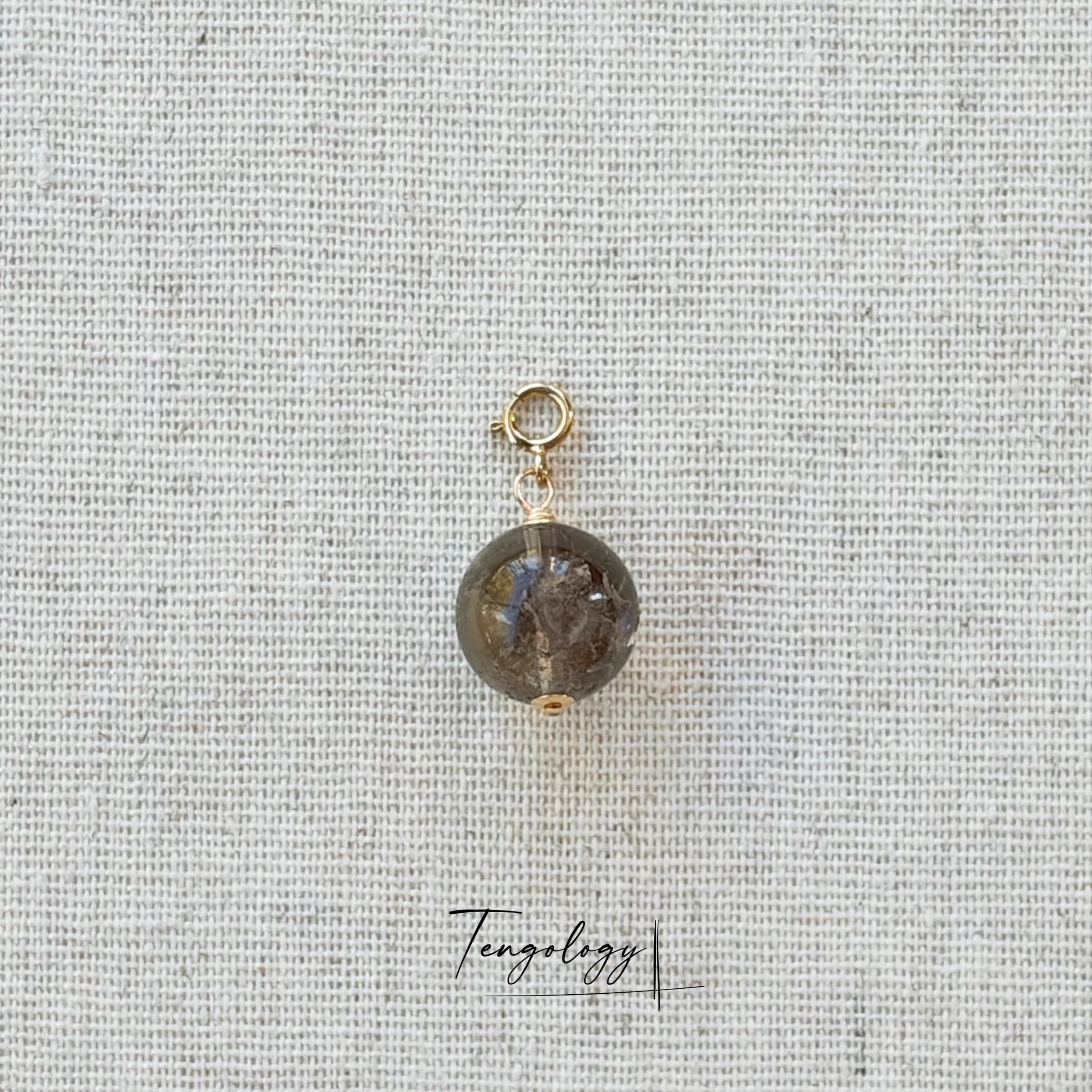 Planet — Smoky Quartz crystal charm