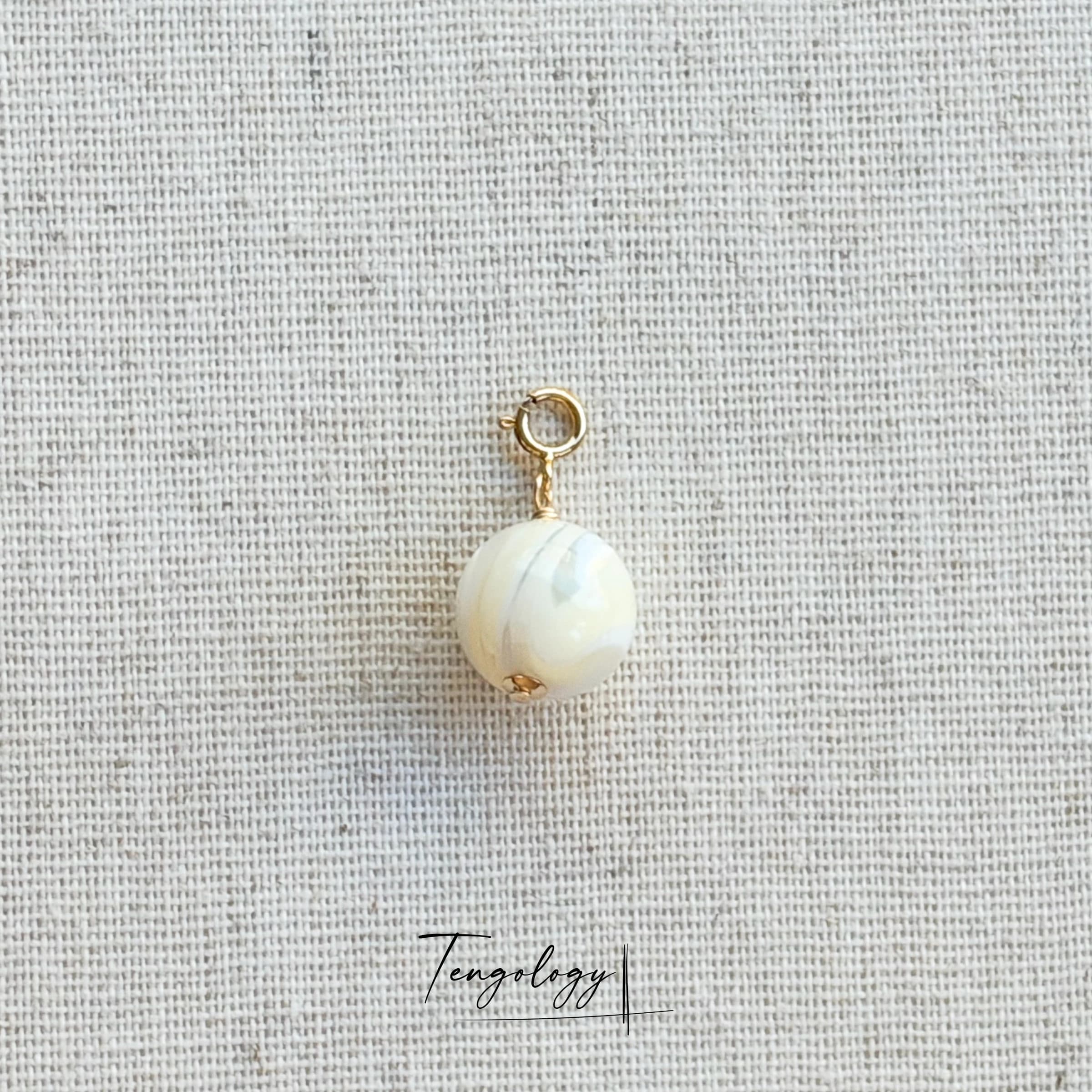 Planet — Mother of Pearl bracelet charm