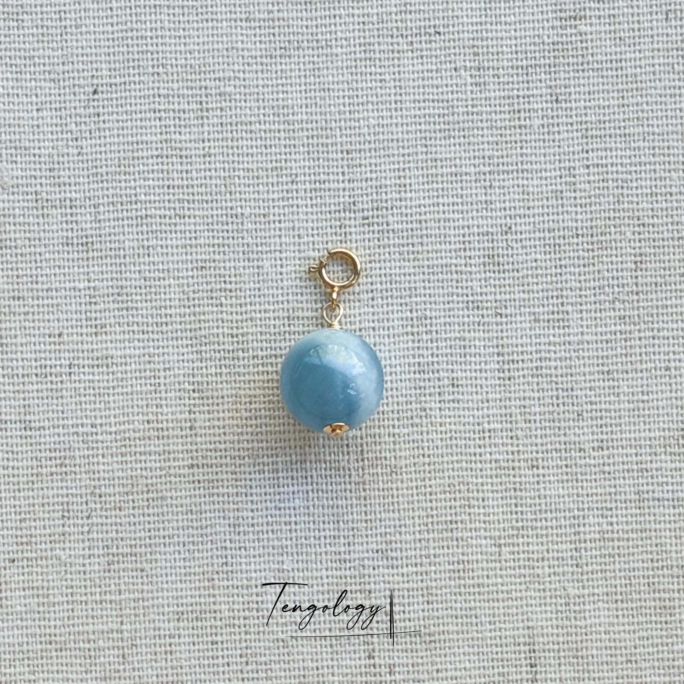 Planet — Aquamarine crystal charm