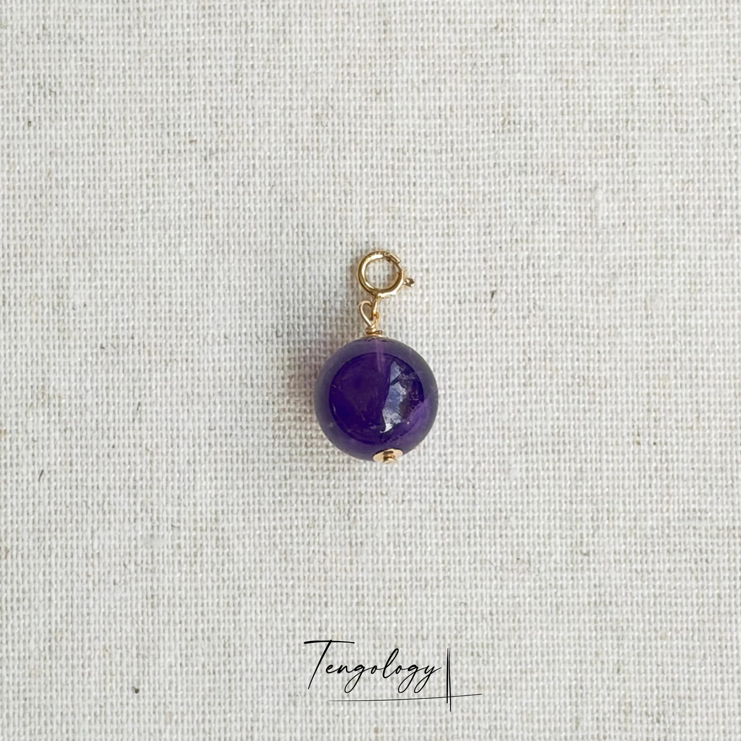 Planet — Amethyst crystal charm