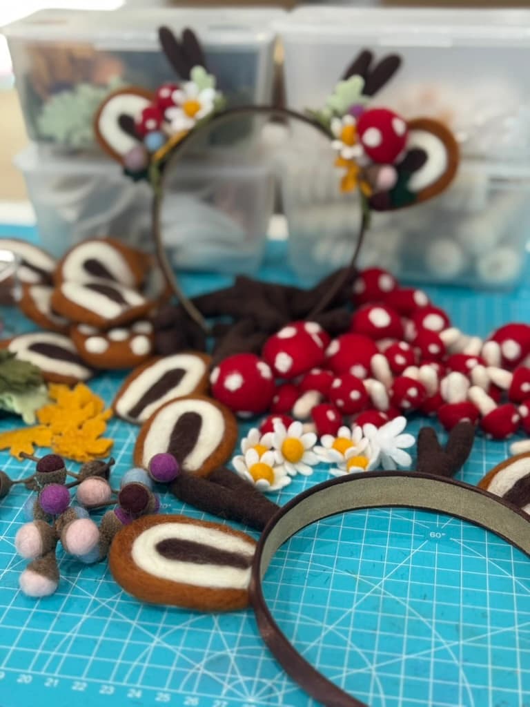 Flowers at the workbench